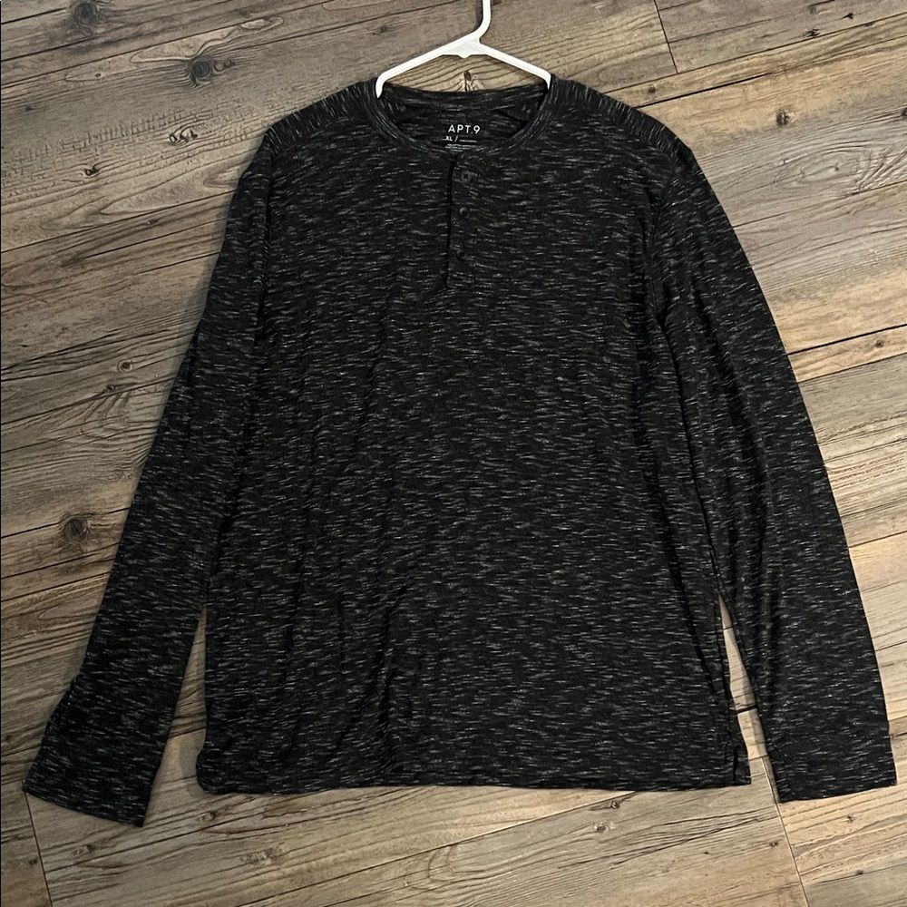 Apt. 9 Dark Heather Long Sleeve Tee